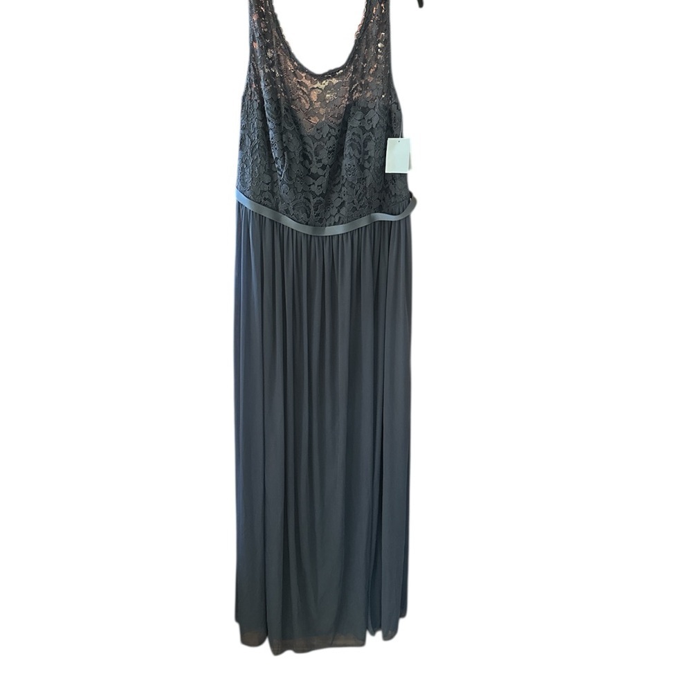 David's Bridal Pewter Lace Mother of the Bride Dress